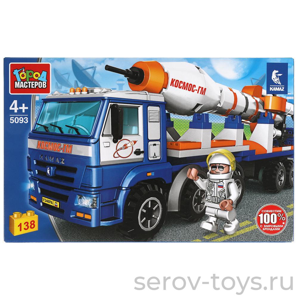 Конструктор Город мастеров 5093 Камазперевозчик с ракетой 138дет