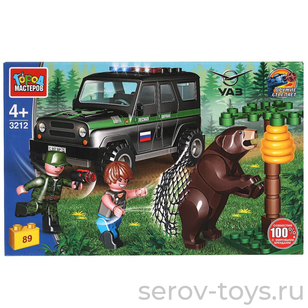 Конструктор Город мастеров 3212 УАЗ Hunter  Лесная полиция 89 дет