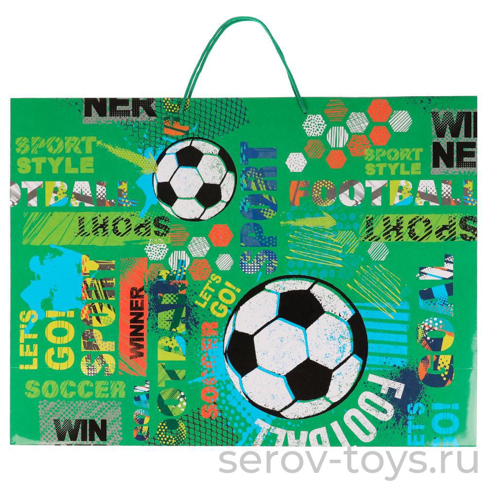 Пакет подарочный XXXL Футбол 45*60*20см глянцевый Чудо праздник