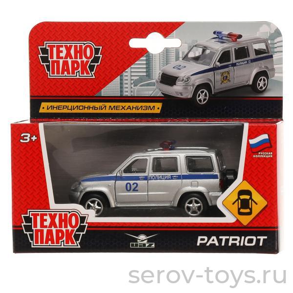 Модель Технопарк УАЗ Patriot X600-H09029-R Полиция мини Серебро в кор