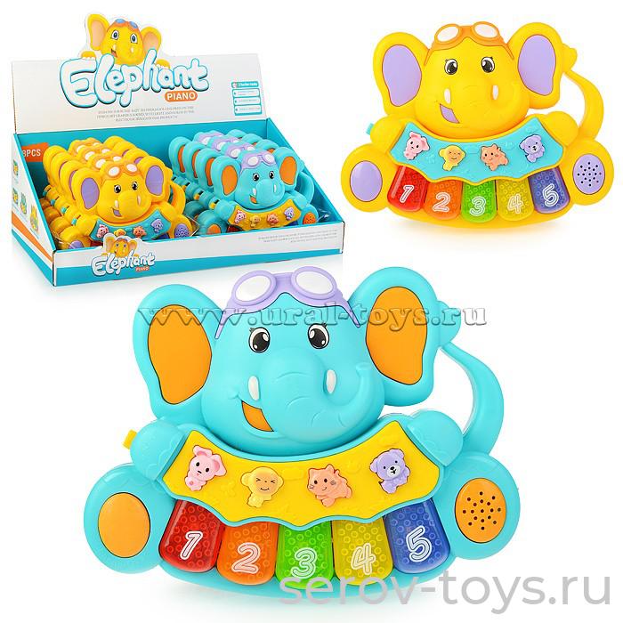 Музыкальный слоник 855-30A свет звук в кор 8шт JIALEGU TOYS без упаковки (УЦЕНКА 50% 25.04.2024г Не работает кнопка собаки)