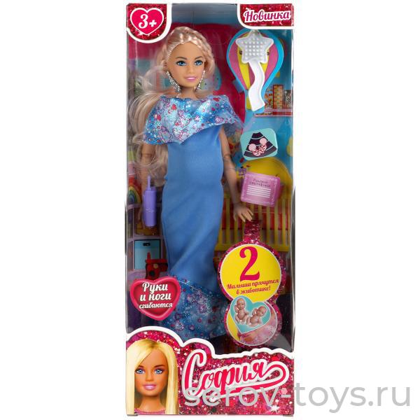 Кукла София 66002B2-S-BB Беременная с близнецами в кор Карапуз