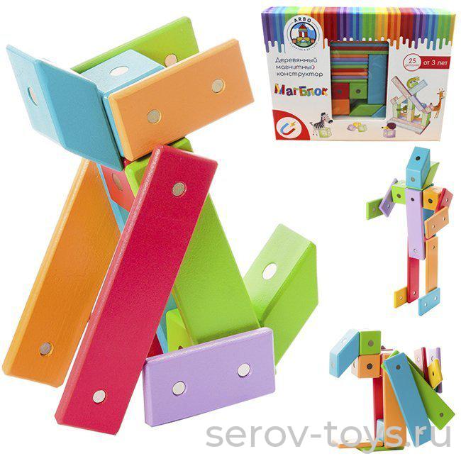 Дер. Констр-р магнитный МагБлок 25дет Арбо