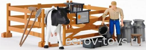 Загон 62-600 с коровой и рабочим с аксес