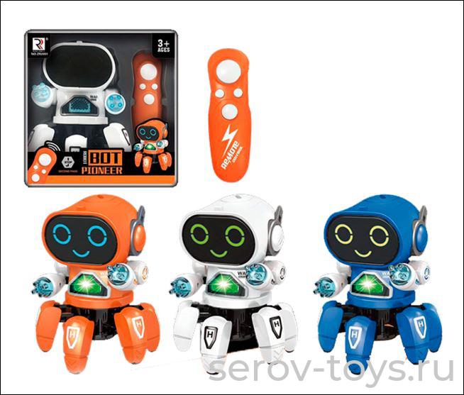 Робот-осьминожка р/у ZR2091 Танцующий малыш на бат в кор