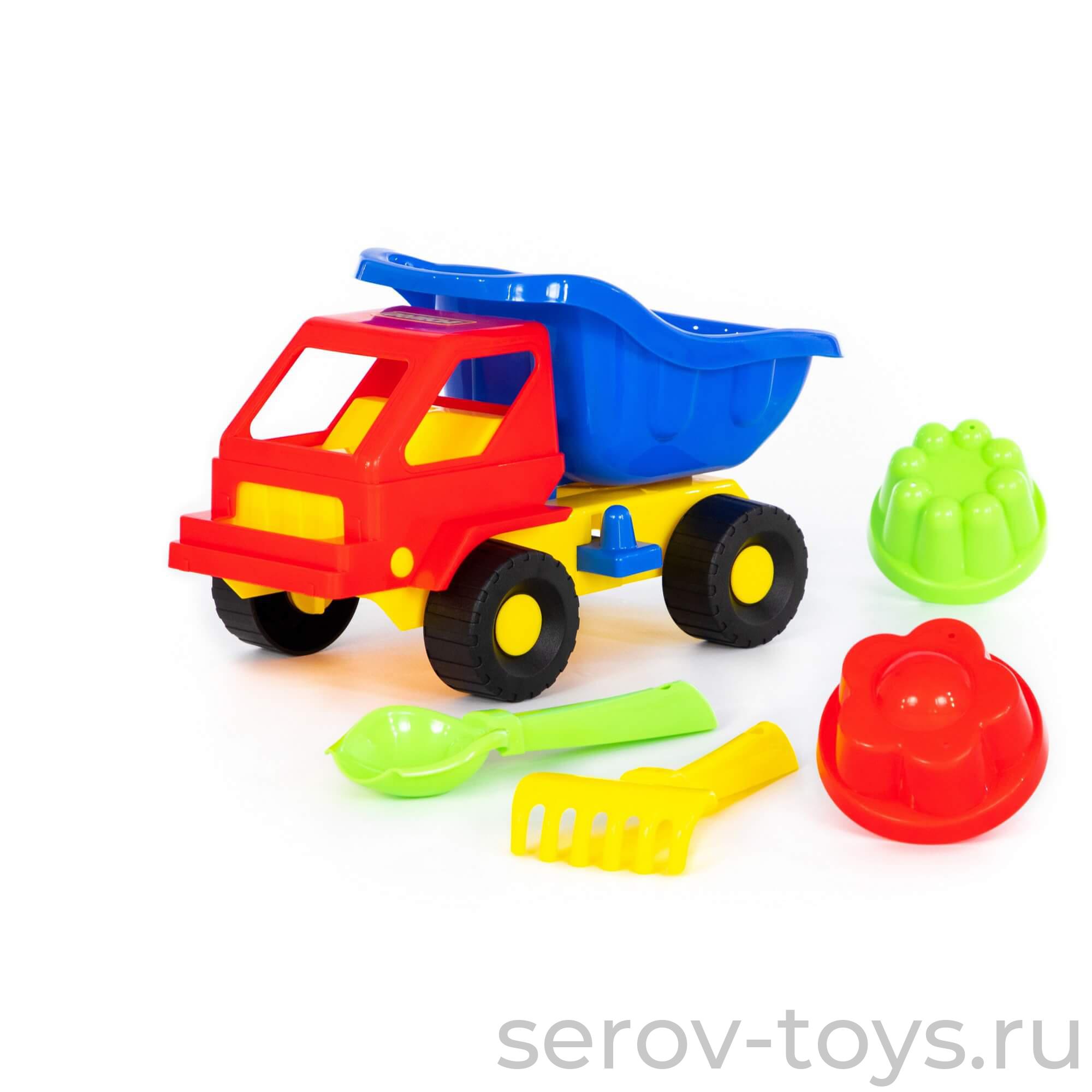 Песочный набор №48 Самосвал Кузя,совок,грабли 2945 ПОЛЕСЬЕ