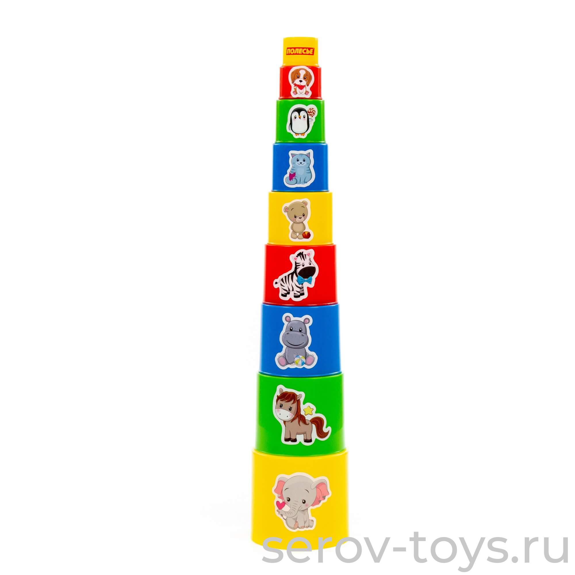 Занимательная пирамидка № 3 52582 Животные 9эл. ПОЛЕСЬЕ