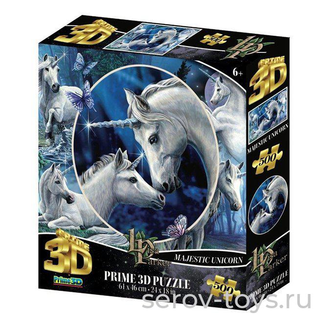 Пазл 3D 500 Коллаж Единороги 32532 Prime