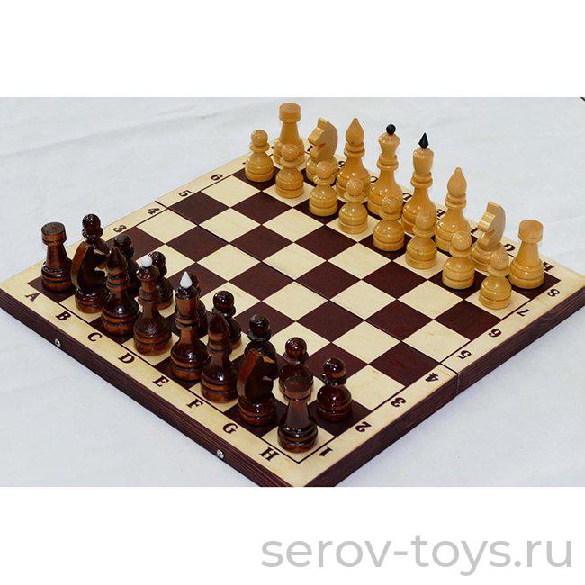Шахматы обиходные с деревянной доской Игра