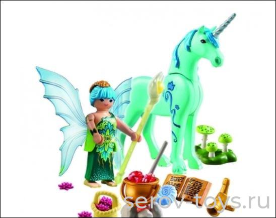 Феи 5441pm Фея-целитель с единорогом "Сапфировая ночь" в пак