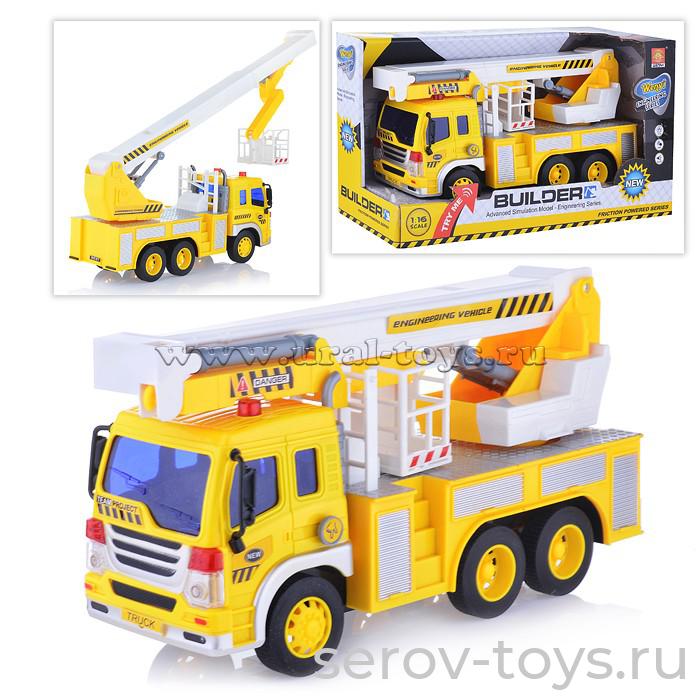 Машина инерц 1:16 WY299S Спецтехника подъемник свет звук Wenyi