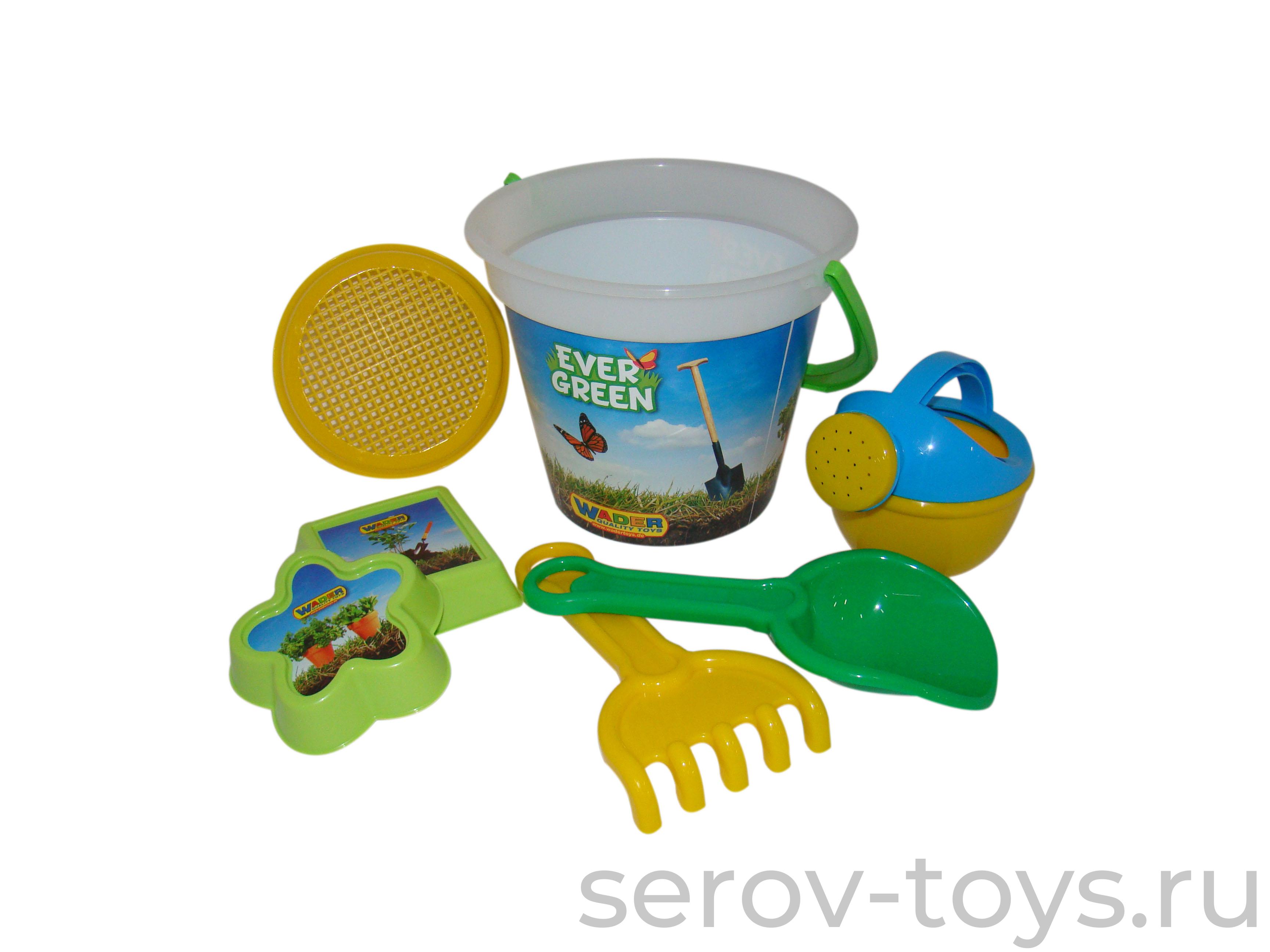 Песочный набор № 459 43771 Ведро, ситечко,совок ПОЛЕСЬЕ