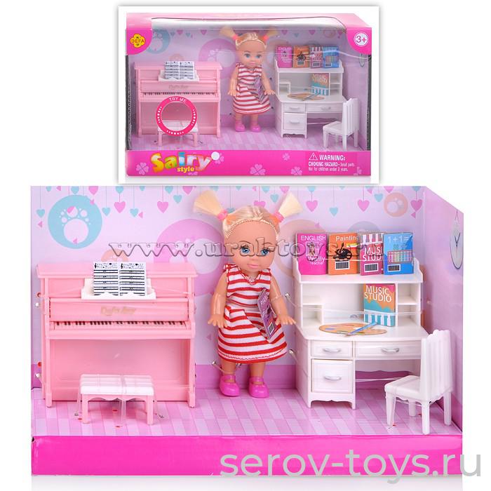 Кукла Люси мини 8414 Музыкальная комната Sairy 13см в кор.