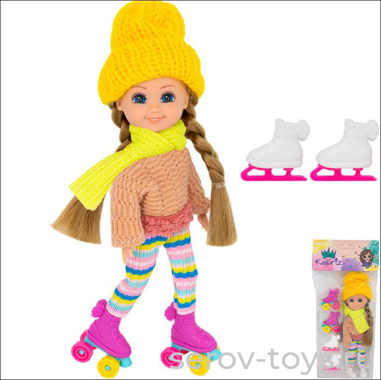 Кукла Малышка FCJ0931624 на коньках 15см в пак Miss Kapriz