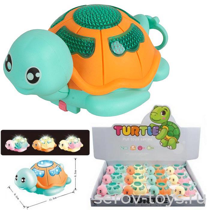 Заводная игрушка LY2226-A1 Черепашка с пускателем светится