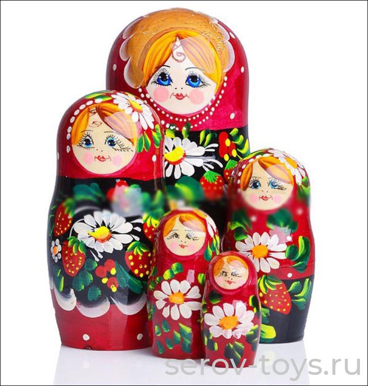Деревянная матрешка 5 в 1 (расписная) МАЛАЯ 8055 Нескучные игры