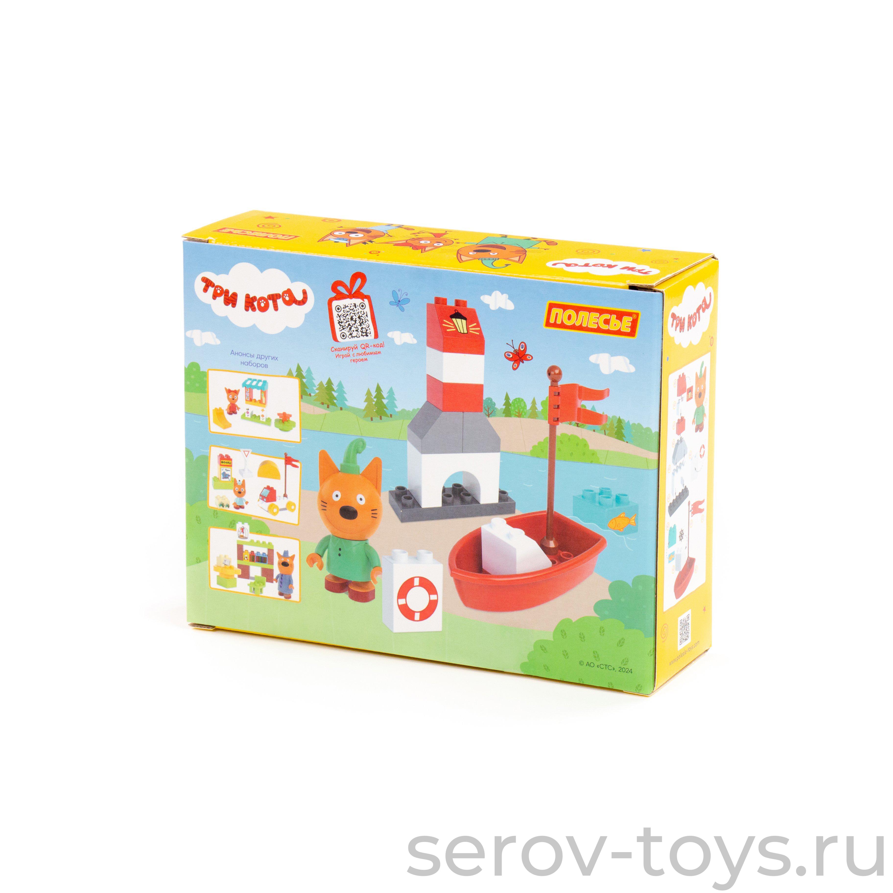 Конструктор Макси Три кота 75816 Компот и лодка 14 дет ПОЛЕСЬЕ