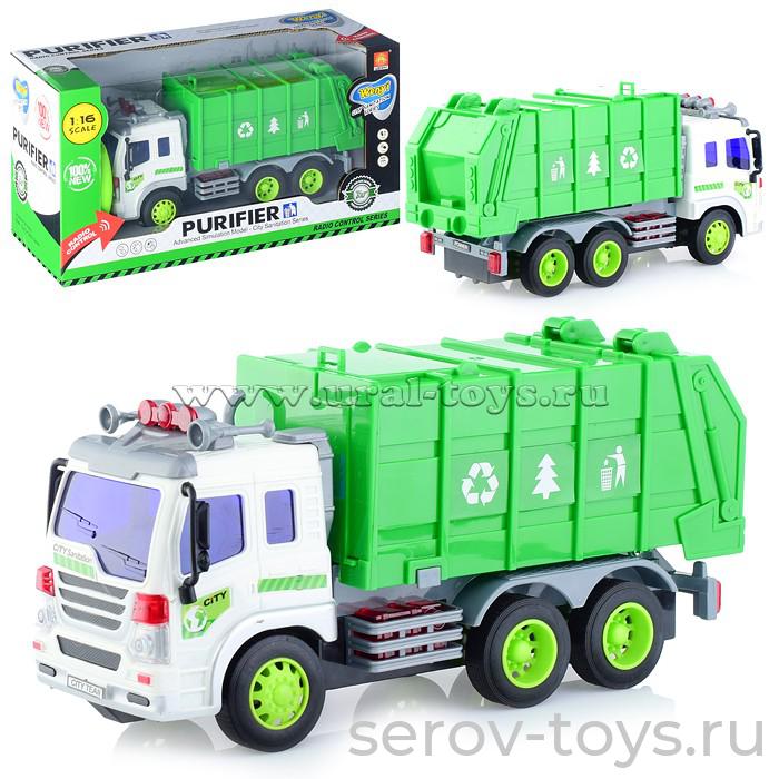 Машина р/у 1:16 WY1006 Мусоровоз свет звук Wenyi