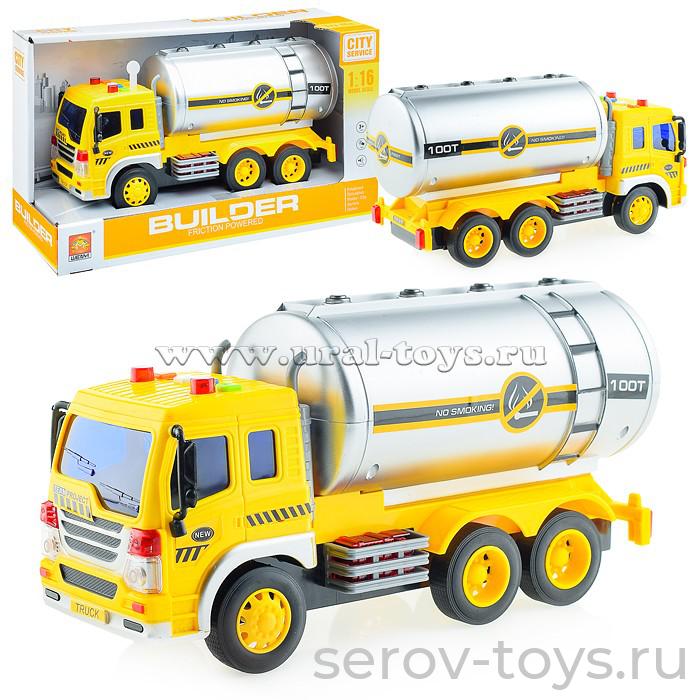 Машина инерц 1:16 WY310A Спецтехника Бензовоз свет звук Wenyi