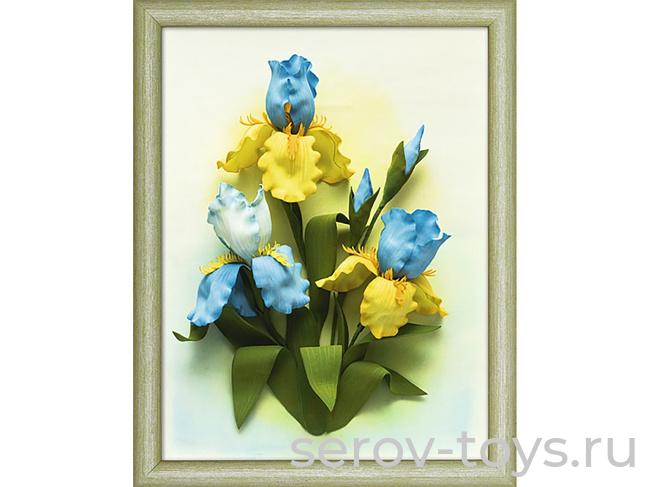 СКИДКА 50% Набор ДТ 3D Картина из фоамирана FM-05 Ирисы 30*40см