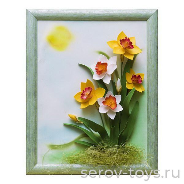 СКИДКА 50% Набор ДТ 3D Картина из фоамирана FM-10 Нарциссы 30*40см