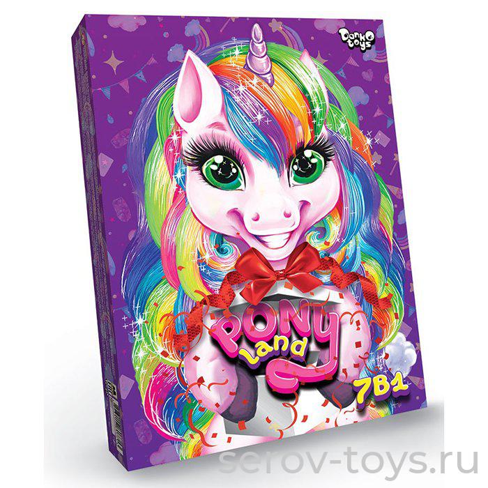 АКЦИЯ с 27.01.2024 Игра 7 в 1 серии Pony Land PL-01 Игры+творчество для девочек Danko Toys