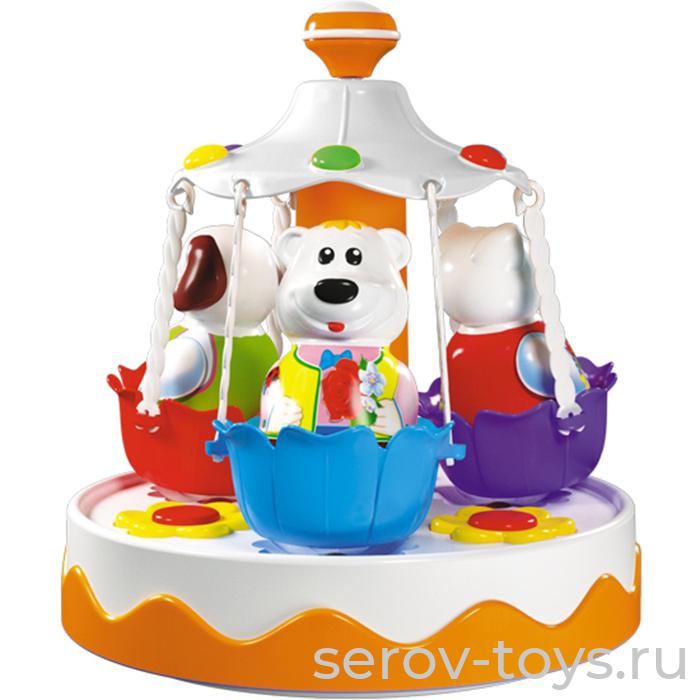 Юла Карусель Мармелад 01966,, 02102 Звук, съемные фигурки Стеллар* (02102 в пакете )