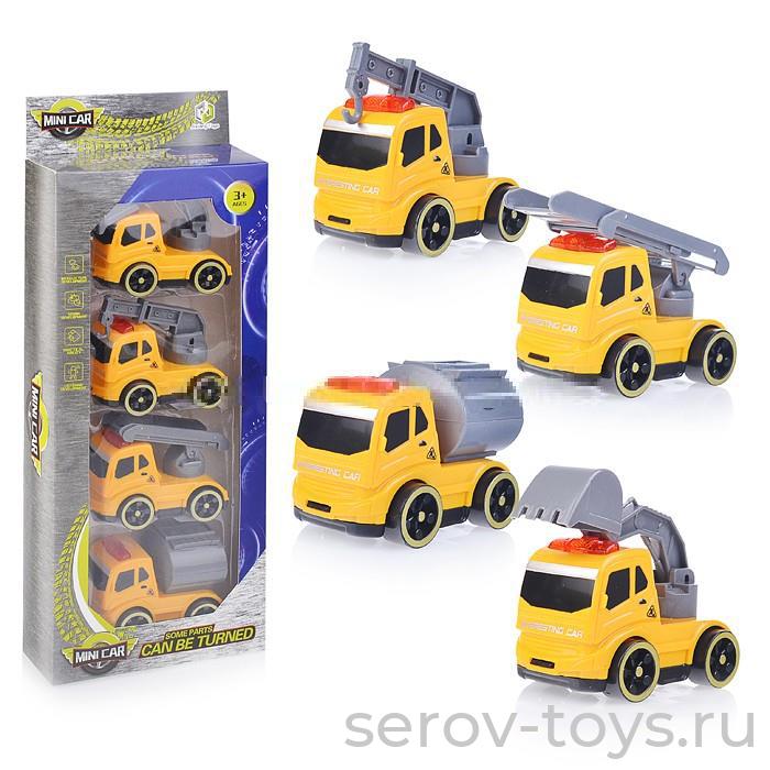 Набор машин  57-4A Строительные машины Mini Car в кор Поштучно