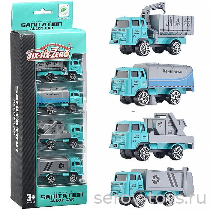 Набор машин  660-А252 Спецтехника металл 4 шт в кор