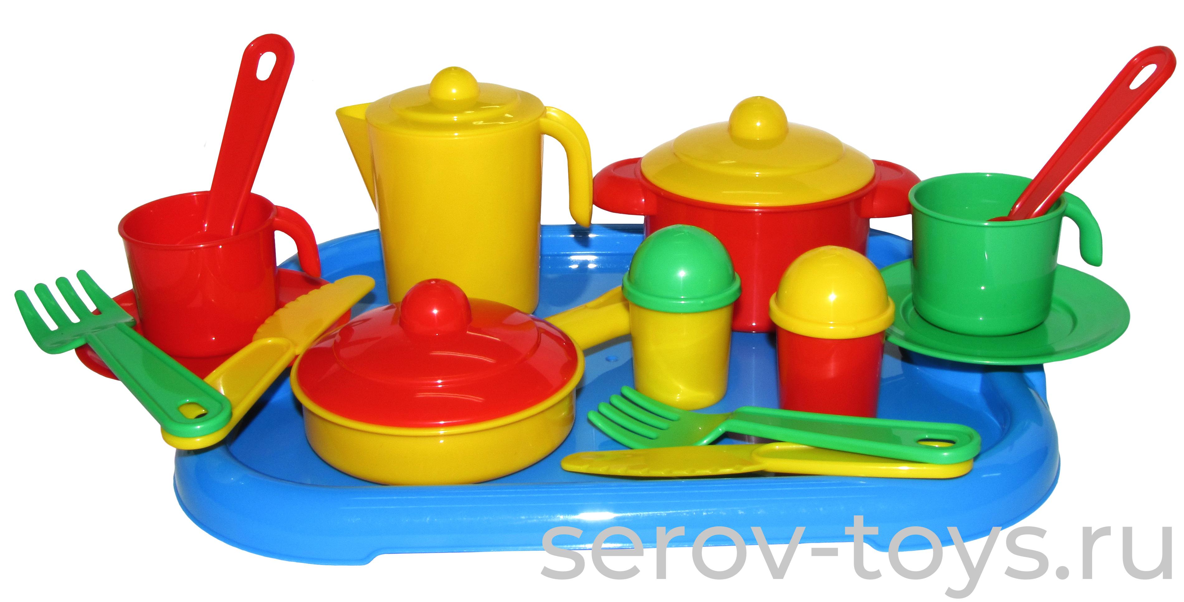 Набор посуды Настенька 3940 с подносом на 2перс. ПОЛЕСЬЕ