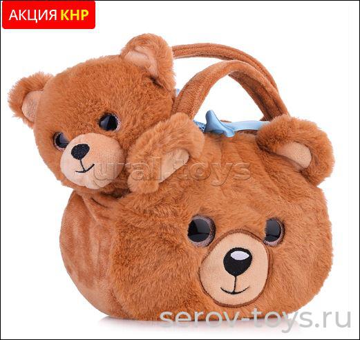 Медвежонок в меховой сумке M0762 Мишуткин