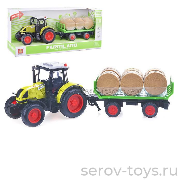 Трактор 1:16 WY900E Сеновоз свет звук Wenyi