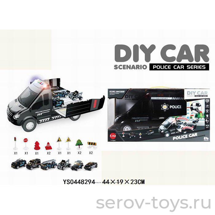 Набор машин 1172-TN Полиция свет звук в кор