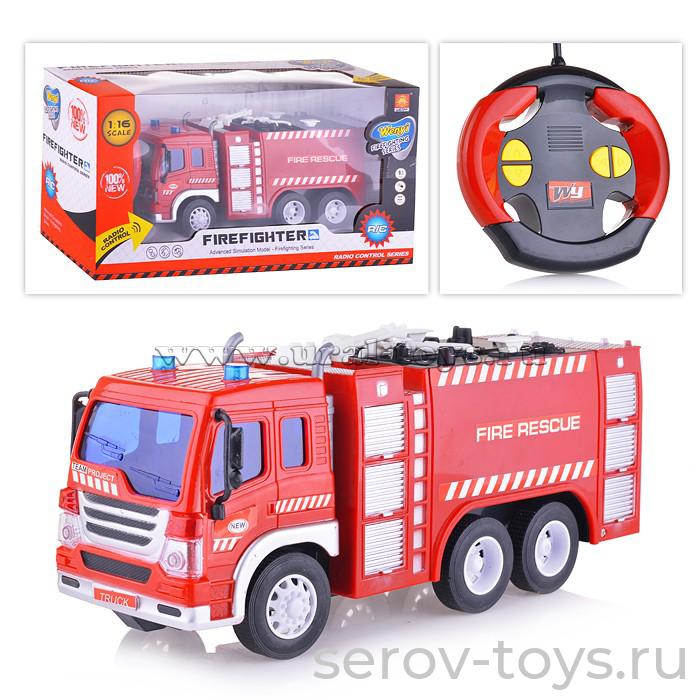 Машина р/у 1:16 WY995 Пожарная свет звук Wenyi