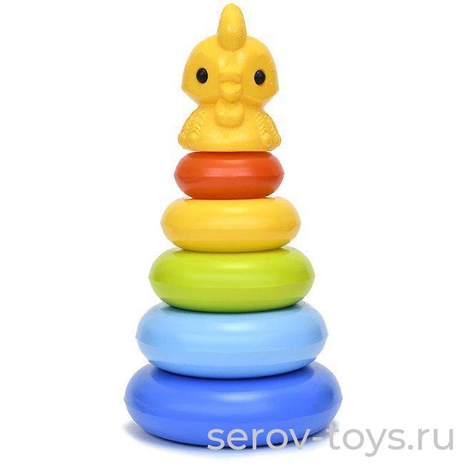 Пирамида Петя-петушок 5 колец 9641 в сетке Абрико