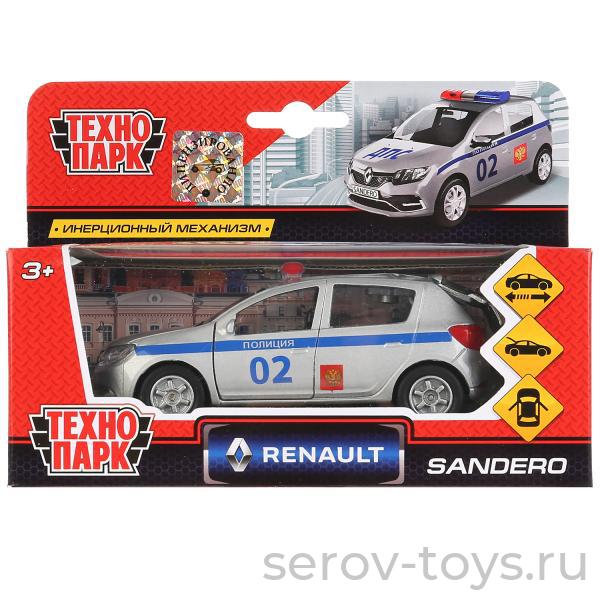 Модель Технопарк RENAULT SANDERO Полиция SB-17-61-RS(P)-WB в кор.