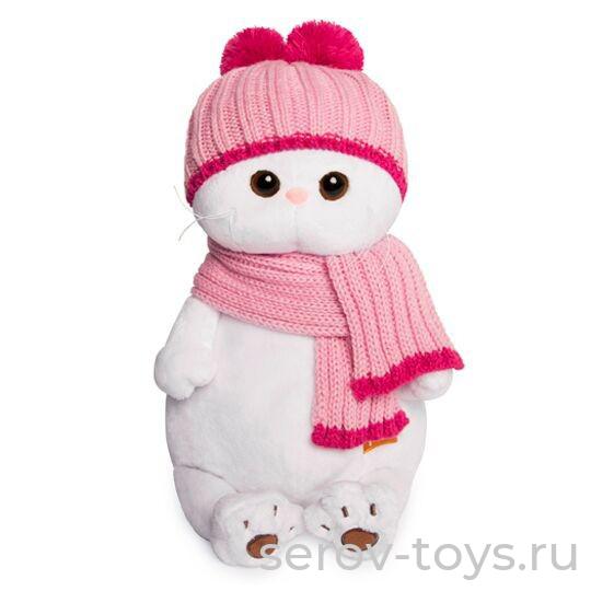 Ли-Ли Кошечка в розовой шапке с шарфом LK24-022 24см Budi Basa