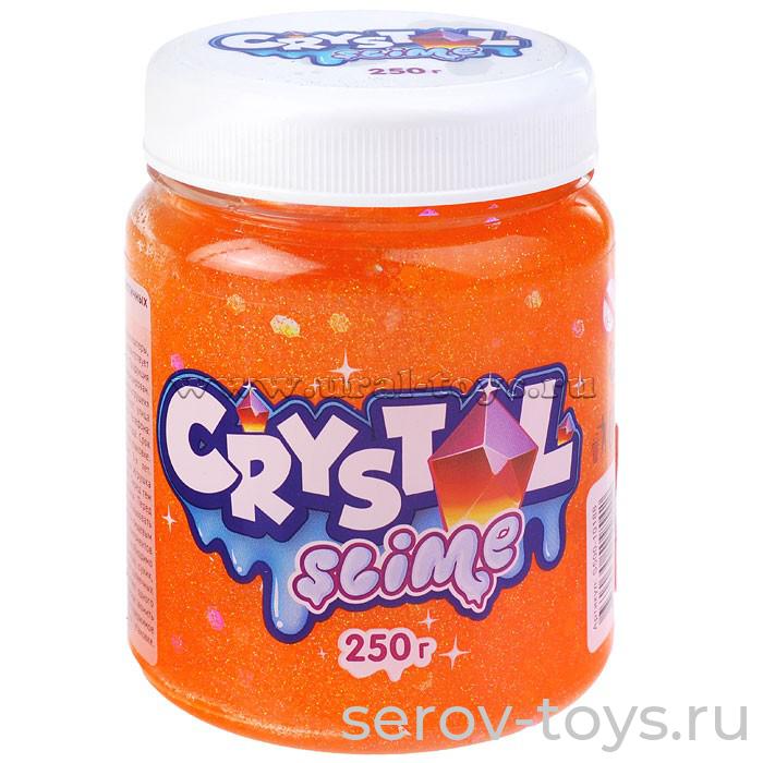 Лизун Slime-Crystal S500-10188 Апельсиновый  250гр в банке