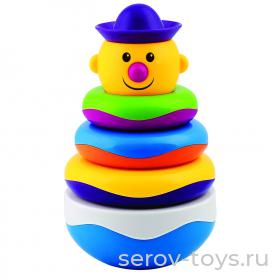 Пирамида-неваляшка TY9063 Веселый клоун в кор Mioshi