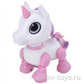 Умные животные MAC0601-047 Единорожка управляется хлопками запись звука 13см на бат в кор Mioshi