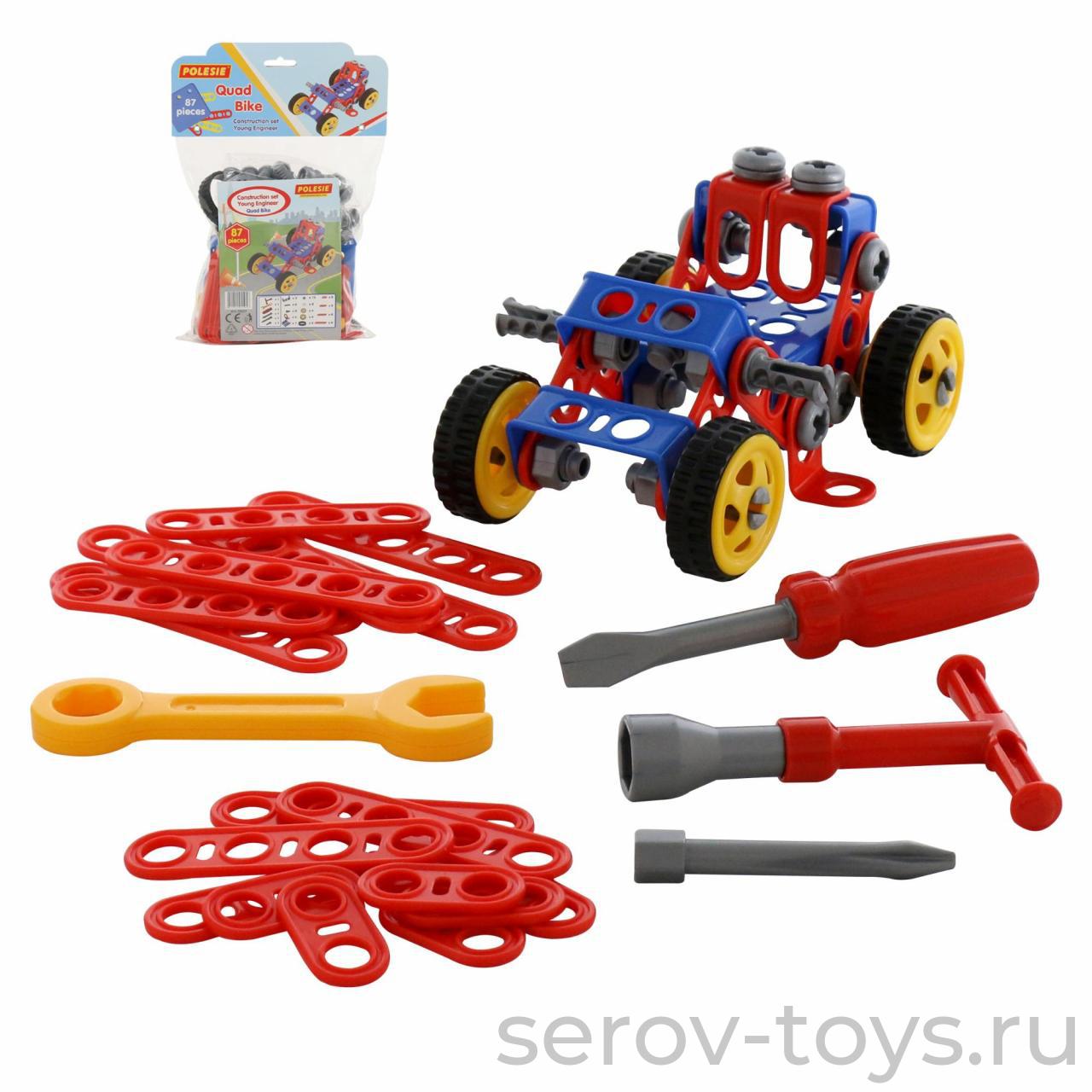 Конструктор Изобретатель 55057 Квадроцикл № 1 (87 эл) ПОЛЕСЬЕ