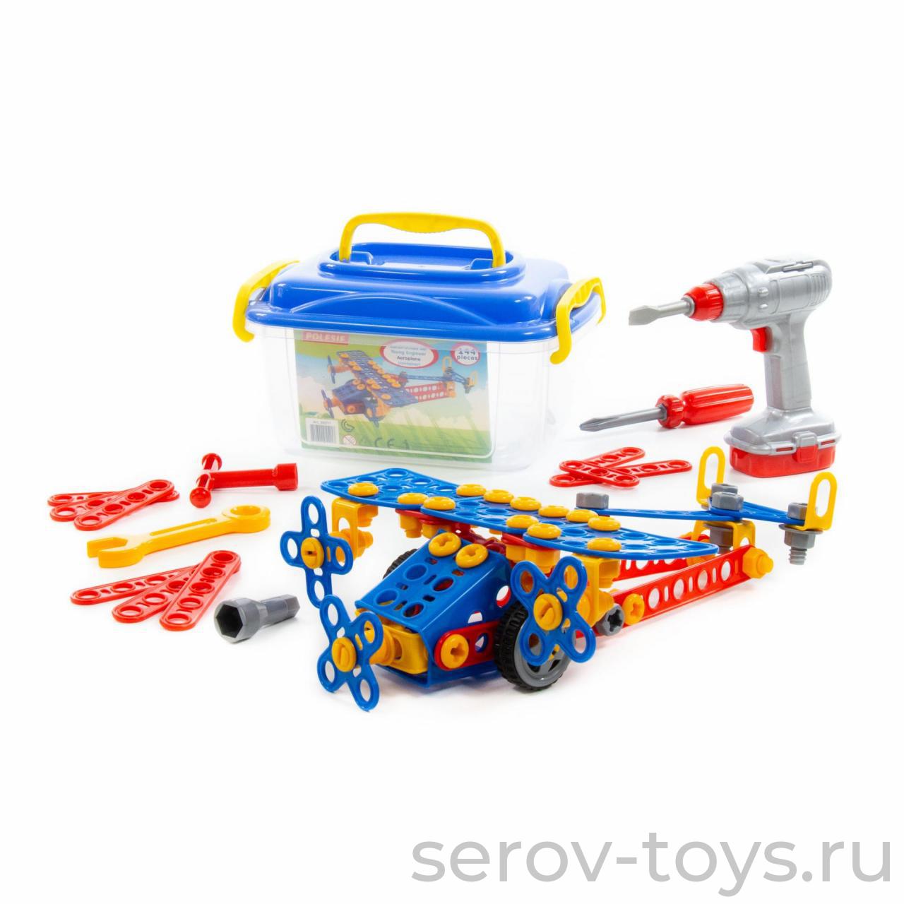 Конструктор Изобретатель 55217 Самолет №2 (144 эл) в контейнере ПОЛЕСЬЕ