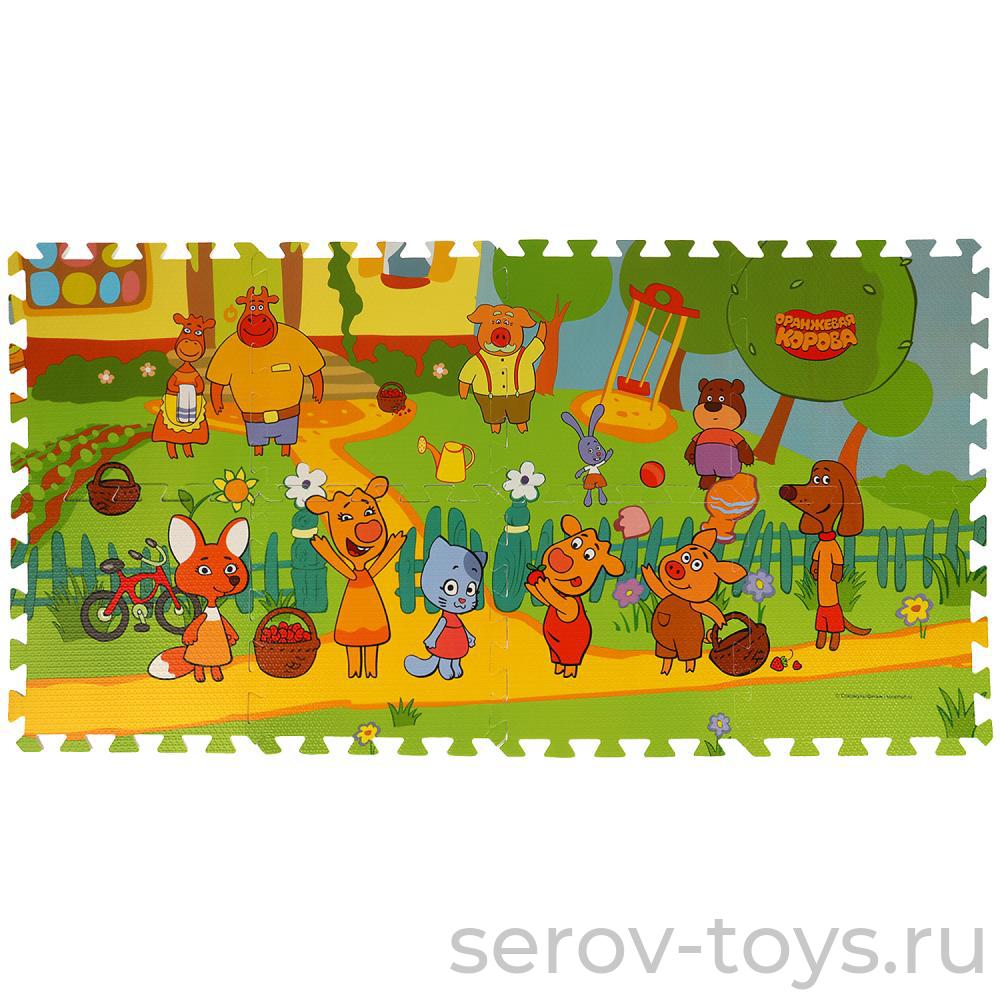 Коврик пазл Оранжевая корова FS-OC (8листов) Играем вместе
