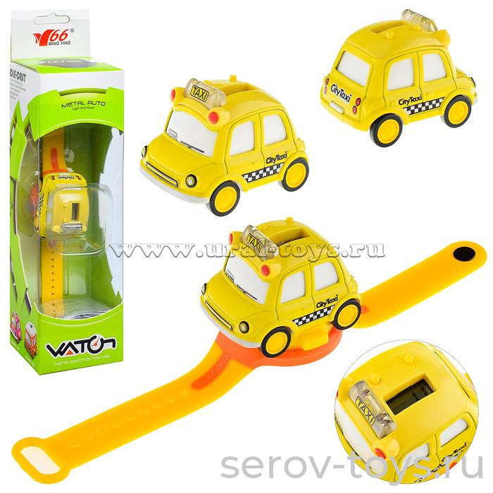 Часы электронные MY66-W1201 Машинка в кор