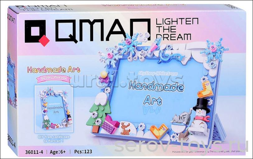 Конструктор Qman 36011-4 Фоторамка голубая 123дет