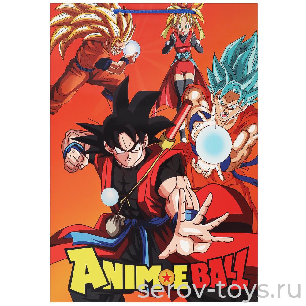 Пакет подарочный XL Anime ball 33*45*15см глянцевый Чудо праздник