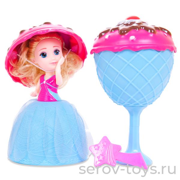 Cupcake Кукла 12 видов в ассорт 1098 расчесочка в наборе, Surprise.Кукла мороженка