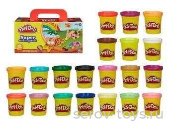 PD Пластилин А7924 PD 20 цветов в коробке (1 банка 84 гр)