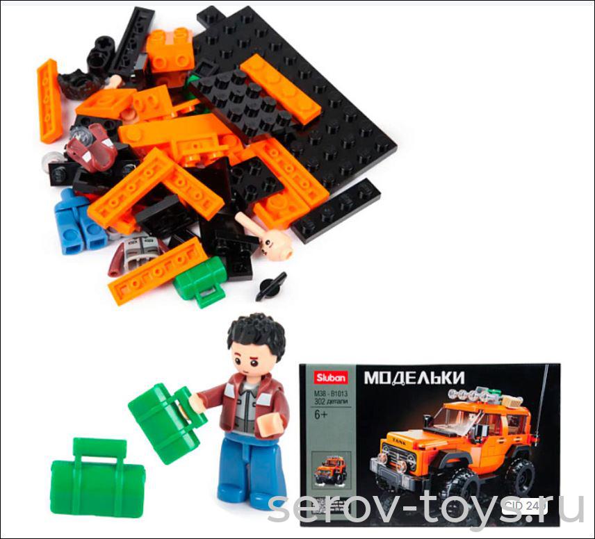 Брик Sluban 38-1013 Модельки Джип 302 дет