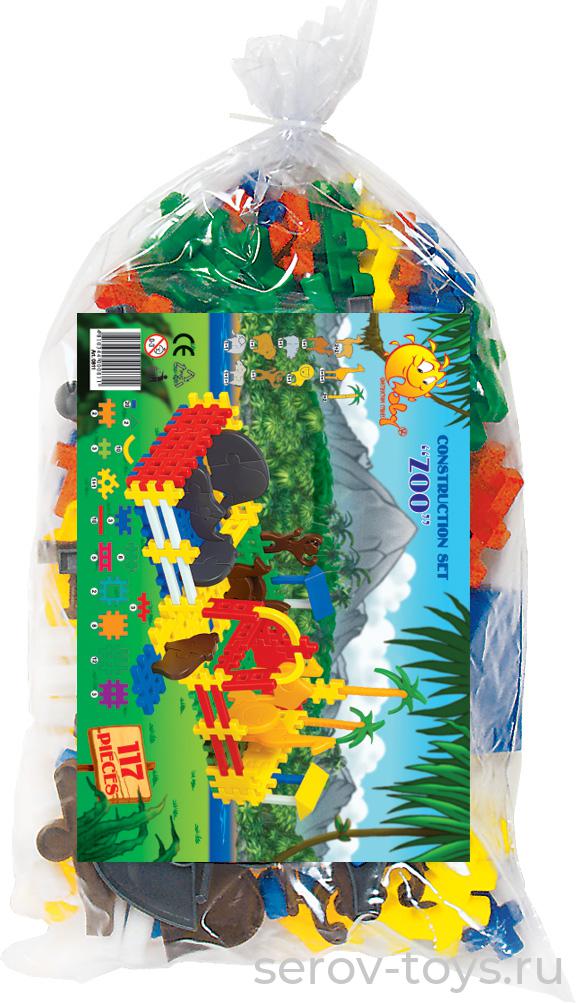 Конструктор Самоделкин  зоопарк 0811(117эл.) ПОЛЕСЬЕ